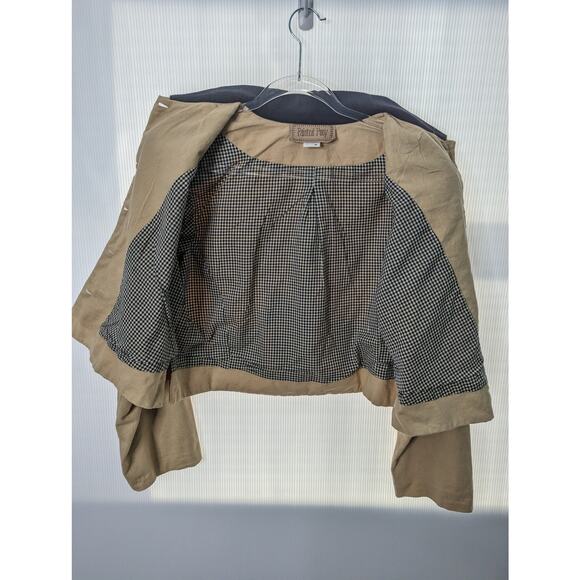 Vintage 90's Painted Pony Cropped Boxy Blazer Jacket Cat Patches and Beading L - Picture 6 of 9